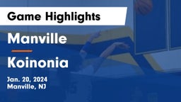 Manville  vs Koinonia Game Highlights - Jan. 20, 2024