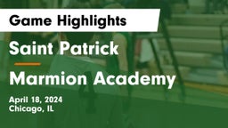 Saint Patrick  vs Marmion Academy  Game Highlights - April 18, 2024