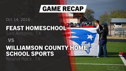 Recap: Feast HomeSchool  vs. Williamson County Home School Sports 2016