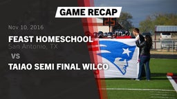 Recap: Feast HomeSchool  vs. TAIAO Semi Final Wilco 2016