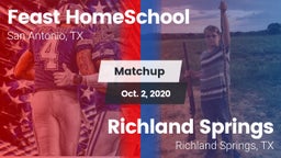 Matchup: Feast HomeSchool vs. Richland Springs  2020