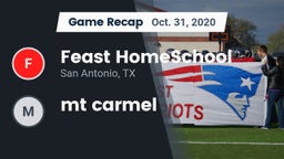 Recap: Feast HomeSchool  vs. mt carmel 2020