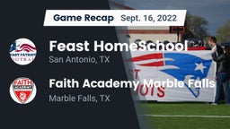 Recap: Feast HomeSchool  vs. Faith Academy Marble Falls 2022