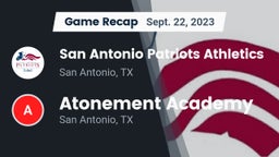 Recap: San Antonio Patriots Athletics vs. Atonement Academy  2023