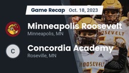 Recap: Minneapolis Roosevelt  vs. Concordia Academy 2023