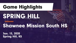 SPRING HILL  vs Shawnee Mission South HS Game Highlights - Jan. 13, 2020