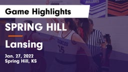 SPRING HILL  vs Lansing  Game Highlights - Jan. 27, 2022
