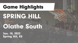 SPRING HILL  vs Olathe South  Game Highlights - Jan. 18, 2022