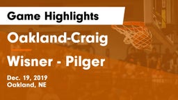 Oakland-Craig  vs Wisner - Pilger  Game Highlights - Dec. 19, 2019