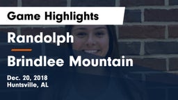 Randolph  vs Brindlee Mountain  Game Highlights - Dec. 20, 2018