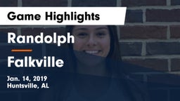 Randolph  vs Falkville  Game Highlights - Jan. 14, 2019
