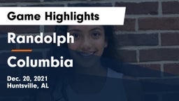 Randolph  vs Columbia Game Highlights - Dec. 20, 2021