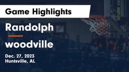 Randolph  vs woodville Game Highlights - Dec. 27, 2023
