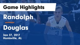 Randolph  vs Douglas  Game Highlights - Jan 27, 2017
