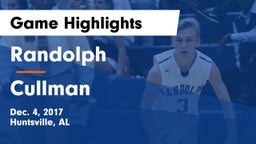 Randolph  vs Cullman  Game Highlights - Dec. 4, 2017