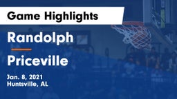 Randolph  vs Priceville  Game Highlights - Jan. 8, 2021