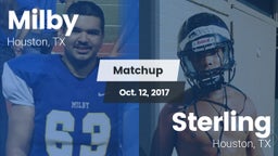 Matchup: Milby  vs. Sterling  2017