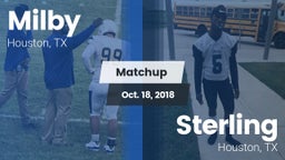 Matchup: Milby  vs. Sterling  2018