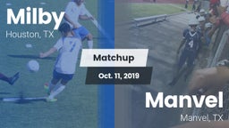 Matchup: Milby  vs. Manvel  2019