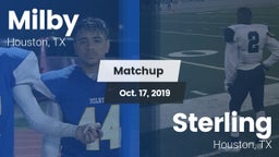 Matchup: Milby  vs. Sterling  2019