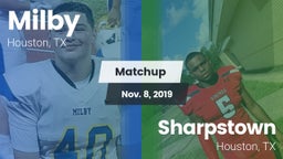 Matchup: Milby  vs. Sharpstown  2019