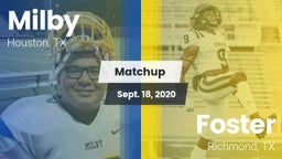 Matchup: Milby  vs. Foster  2020