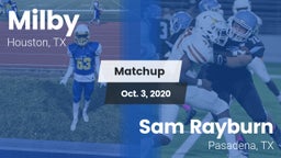 Matchup: Milby  vs. Sam Rayburn  2020