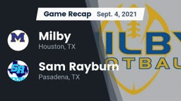 Recap: Milby  vs. Sam Rayburn  2021
