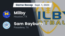 Recap: Milby  vs. Sam Rayburn  2023