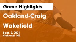 Oakland-Craig  vs Wakefield  Game Highlights - Sept. 2, 2021