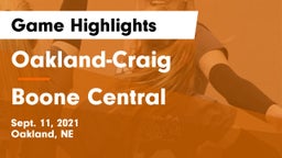 Oakland-Craig  vs Boone Central  Game Highlights - Sept. 11, 2021