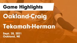 Oakland-Craig  vs Tekamah-Herman  Game Highlights - Sept. 28, 2021