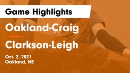 Oakland-Craig  vs Clarkson-Leigh  Game Highlights - Oct. 2, 2021