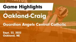 Oakland-Craig  vs Guardian Angels Central Catholic Game Highlights - Sept. 22, 2022