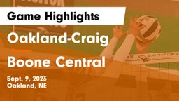Oakland-Craig  vs Boone Central  Game Highlights - Sept. 9, 2023