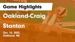 Oakland-Craig  vs Stanton  Game Highlights - Oct. 14, 2023