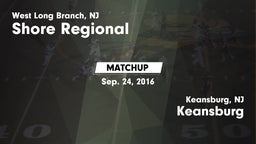 Matchup: Shore Regional High vs. Keansburg  2016