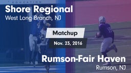 Matchup: Shore Regional High vs. Rumson-Fair Haven  2016