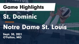 St. Dominic  vs Notre Dame St. Louis Game Highlights - Sept. 30, 2021