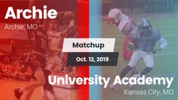 Matchup: Archie  vs. University Academy 2019