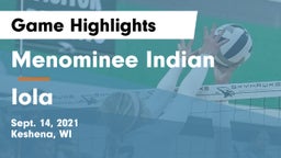 Menominee Indian  vs Iola  Game Highlights - Sept. 14, 2021