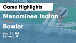 Menominee Indian  vs Bowler Game Highlights - Aug. 31, 2021