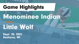 Menominee Indian  vs Little Wolf  Game Highlights - Sept. 20, 2022