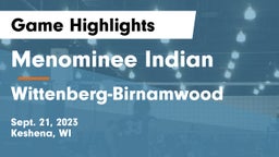 Menominee Indian  vs Wittenberg-Birnamwood  Game Highlights - Sept. 21, 2023