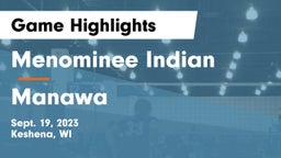 Menominee Indian  vs Manawa  Game Highlights - Sept. 19, 2023