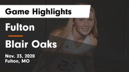 Fulton  vs Blair Oaks  Game Highlights - Nov. 23, 2020
