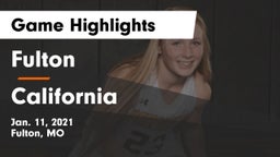 Fulton  vs California  Game Highlights - Jan. 11, 2021