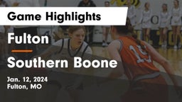 Fulton  vs Southern Boone  Game Highlights - Jan. 12, 2024