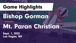 Bishop Gorman  vs Mt. Paran Christian Game Highlights - Sept. 1, 2023