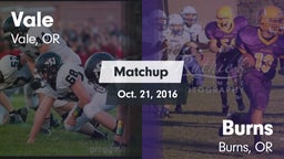 Matchup: Vale  vs. Burns  2016